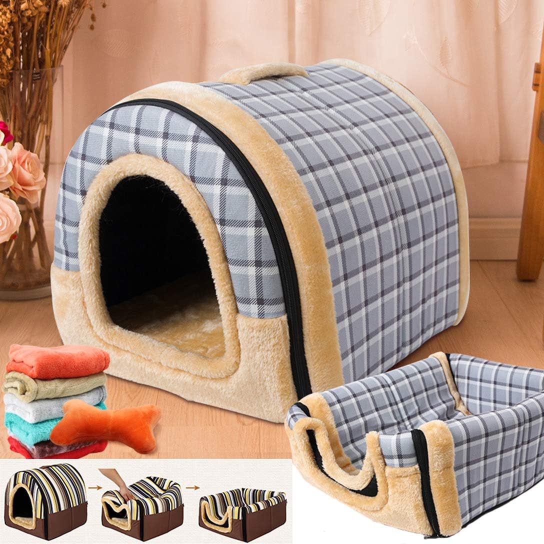 ペットベッド ドーム型 ペットハウス 2way 犬猫用 室内用 オールシーズン ふわふわ クッション付き 犬小屋 屋根付き 猫 テント おしゃれ 洗える 折りたたみ可 寝床 冷暖房 ホットカーペット対