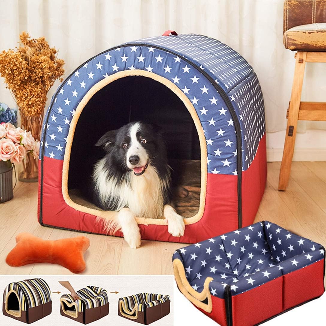 ペットベッド ドーム型 ペットハウス 2way 犬猫用 室内用 オールシーズン ふわふわ クッション付き 犬小屋 屋根付き 猫 テント おしゃれ 洗える 折りたたみ可 寝床 冷暖房 ホットカーペット対