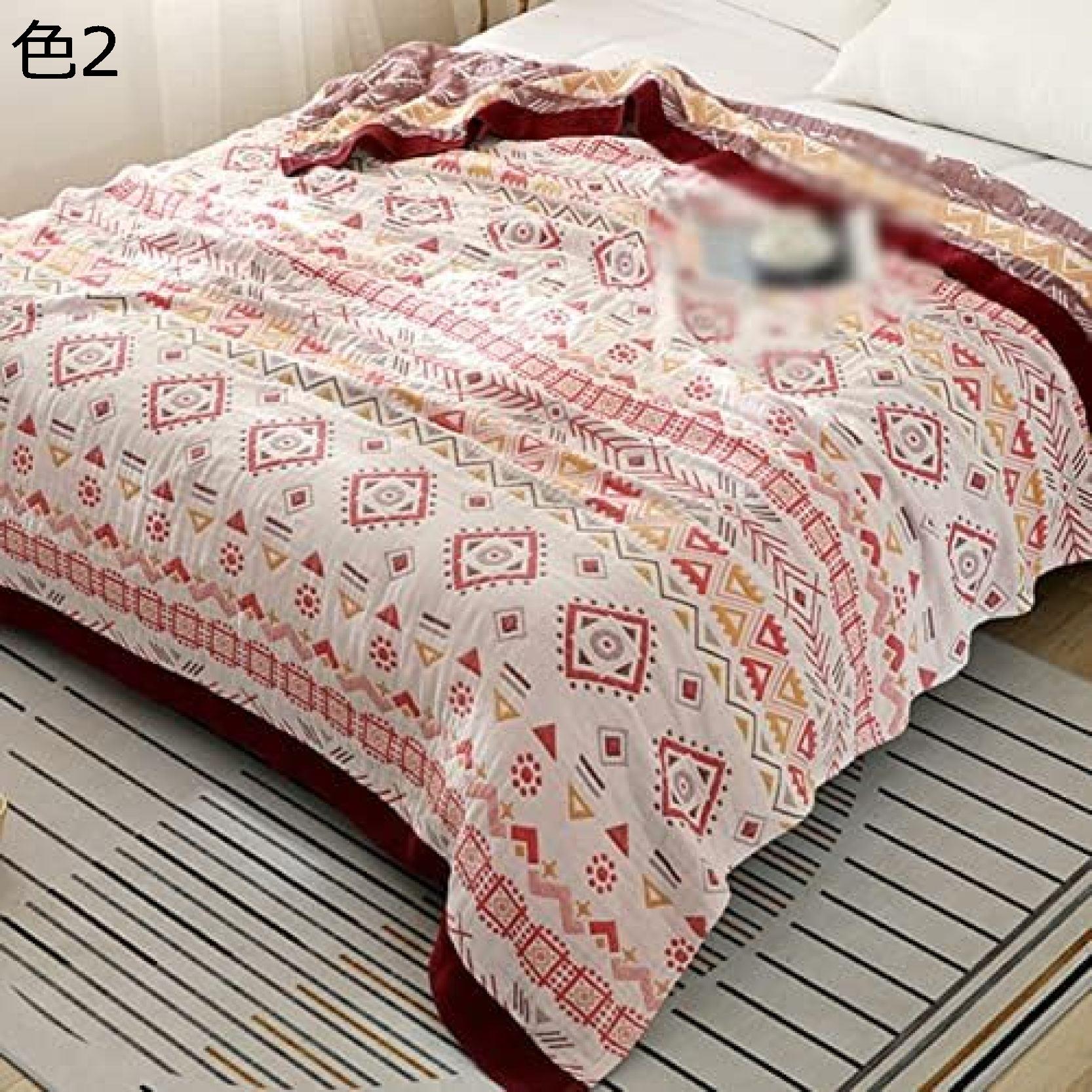購入15％-30%OFF ボヘミア柄 ガーゼケット シングル 綿 夏 軽量 大判 コットン 柔らかい 肌掛け 洗える 滑肌掛け布団 ブランケット 綿毛布 リバーシブル 夏用 おしゃれ 夏用ガーゼケット 冷房対策 春 ガーゼけっと