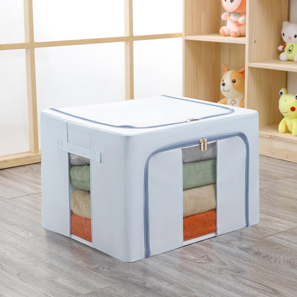 ふた付き ストレージボックス 収納ケース 小物収納 収納箱 収納ボックス折りたたみボックス 収納ボックス 衣装ケース 蓋付き収納ボックス 衣類収納 フタ付き 衣類 洋服 タオル 様式3 収納 部屋 リ