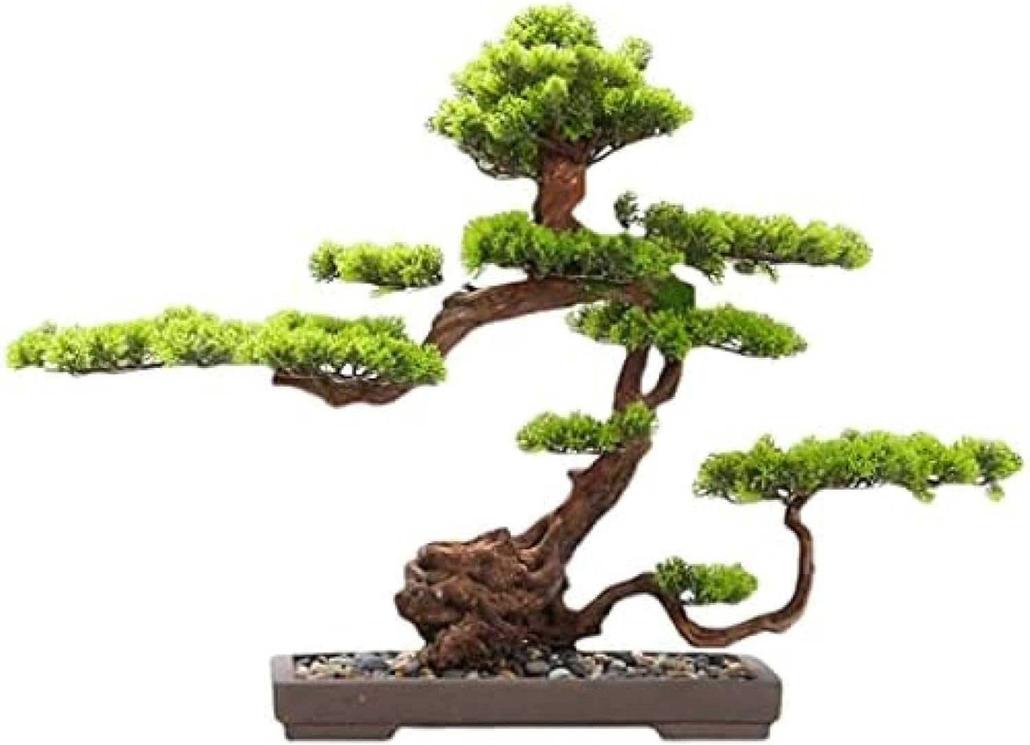 フェイクプラント/フェイクプラント 人工植物 盆栽禅 フェイクグリーンプラント ウェルカムパイン オーナメント 屋内 リビングルーム オフィス デスクトップ 造園 盆栽 装飾 人工観葉植物｜GOTO funny 店