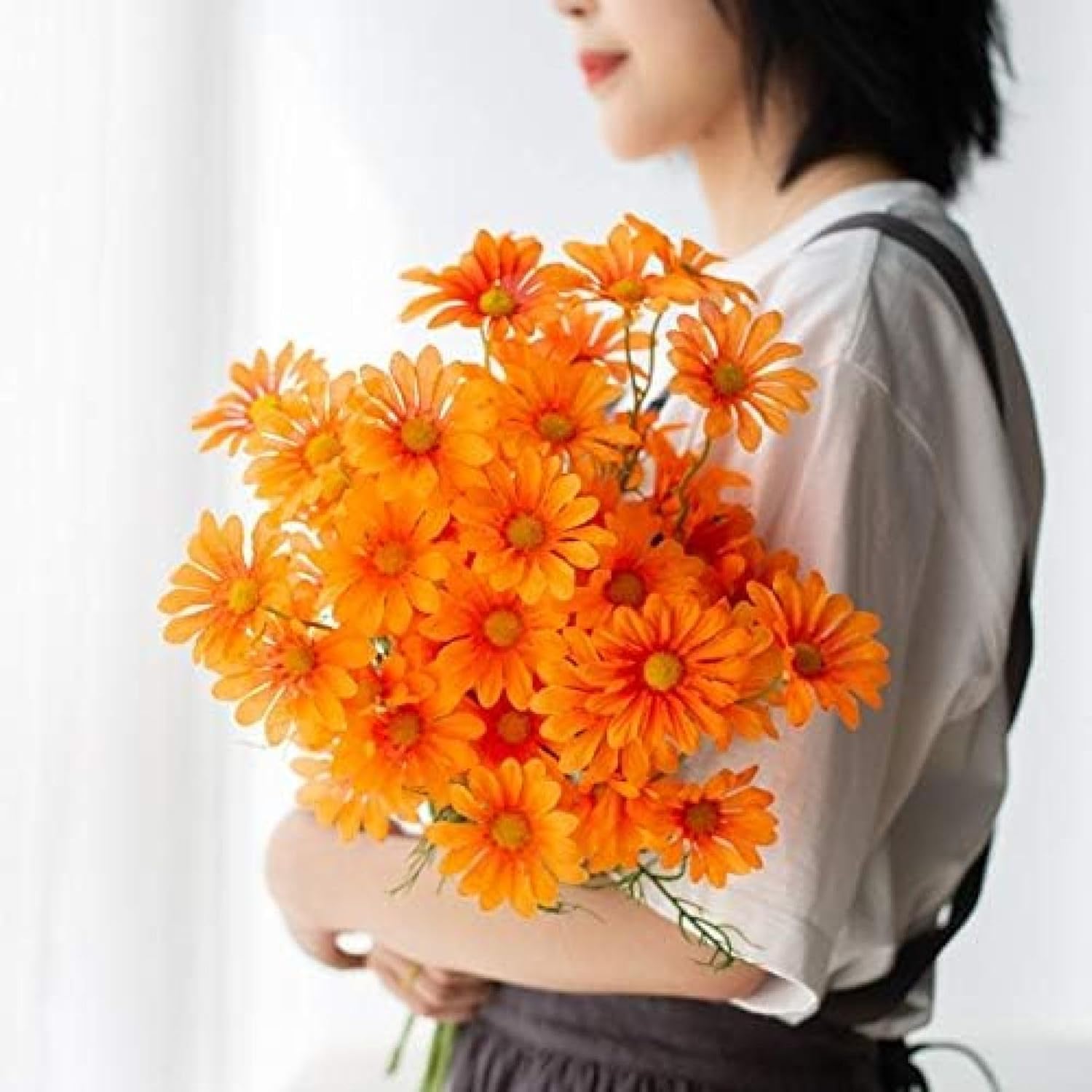 造花 インテリア カモミール デイジー 枯れない花 アートフラワー 母の日プレゼント ギフト かわいい お祝い 結婚式 事務所 店 パーティー 花束 喫茶店 人工観葉植物 誕生日 結婚式 作り物の花