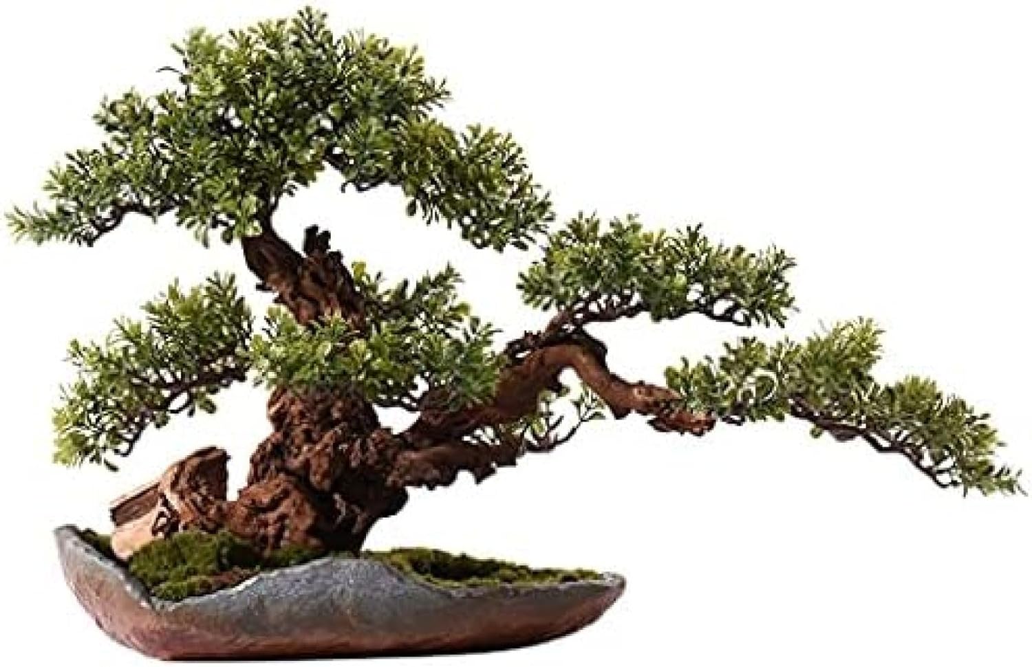 フェイクプラント/フェイクプラント 人工観葉草木 中国禅盆栽 ウェルカムパイン コンピューターシミュレーションマツ科 鉢植えの向こう正面車寄せのかざり付ける フェイクグリーンプラントオーナメント 人工観葉草木