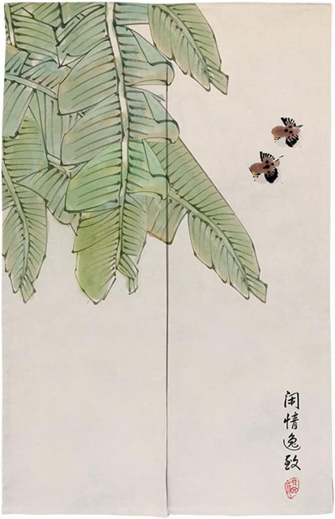 のれん おしゃれ 北欧 暖簾 厚手 植物 半間幅 綿麻 80*120cm のれん インテリア 可愛い 70*120cm 遮熱断熱 モダン 和風暖簾 居酒屋 インテリア雑貨 洋室兼用 簡単取り付け 洋室