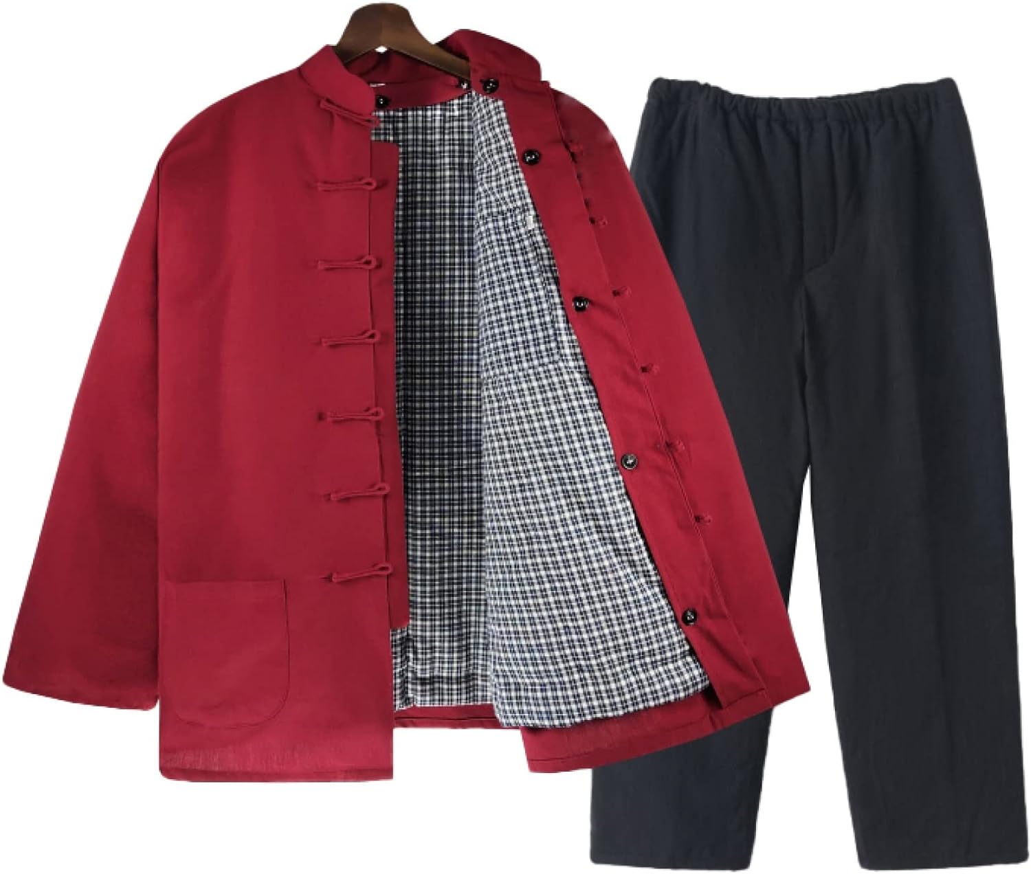 セットアップ メンズ 2点上下セット M～4XL 両面着る 秋冬 綿麻 長袖 ゆったり カジュアル 無地 通気性 通勤 通学 日常 開襟 男性用 部屋着 トップス ズボン パンツ ロングズボン カーデ｜GOTO funny 店