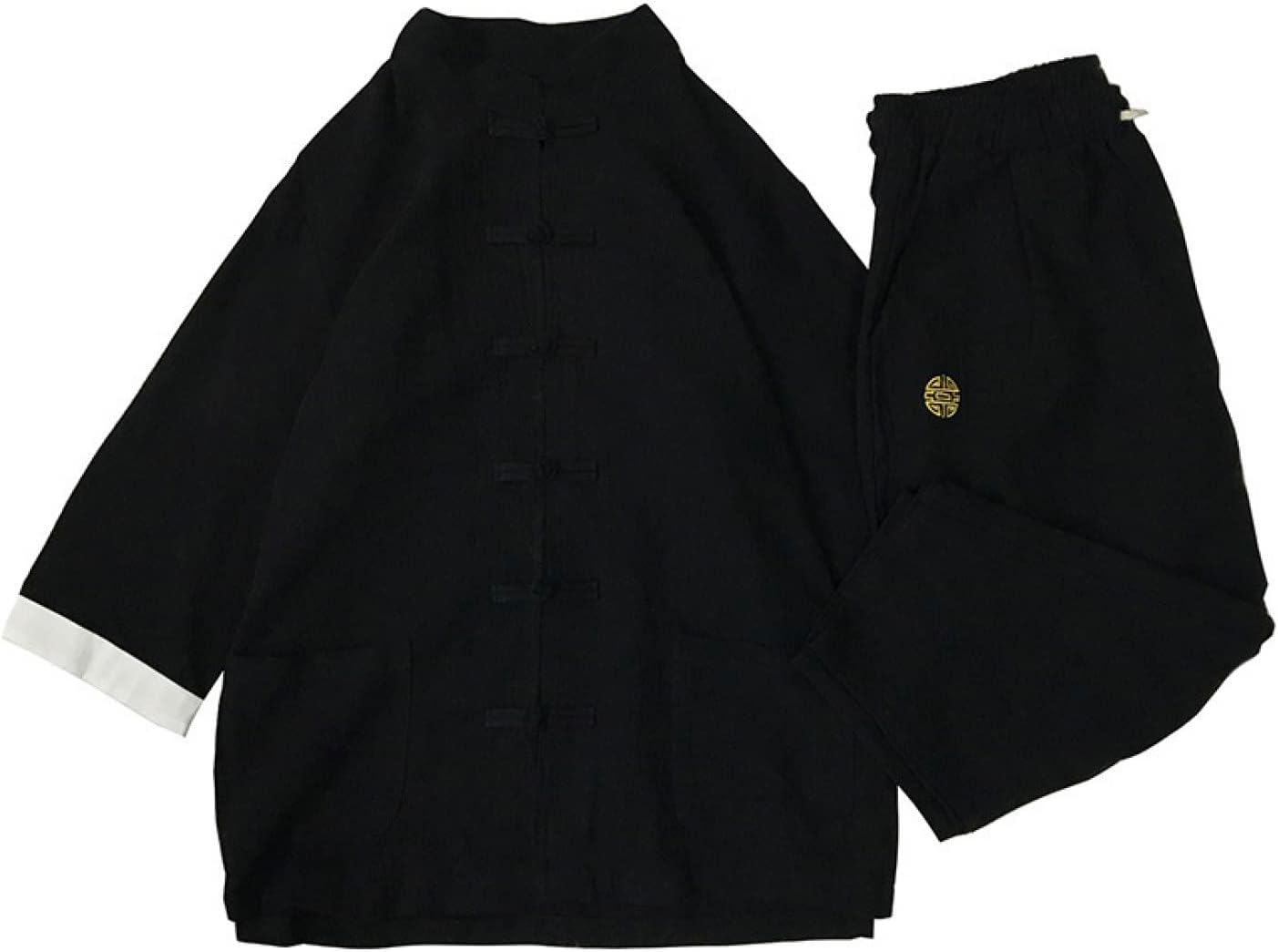 セットアップ メンズ 中華風 綿麻 M～5XL 唐装 2点セット 上下セット 男性 漢服 お父さん 男性用 高齢者 太極拳服 武術服 演舞服 カンフー服 春服 夏服 秋服 カンフー 部屋着 カーディガ