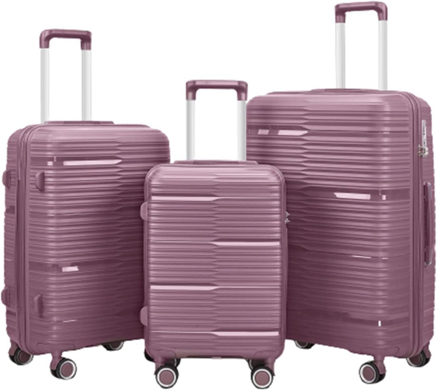 スーツケース キャリーケース 60L キャリーバッグ TSAロック搭載 ファスナー式 超軽量 大型 耐衝撃 静音 ダブルキャスター 360度回転 旅行 ビジネス 出張 パープル Lサイズ(6-8泊)|GOTO funny 店