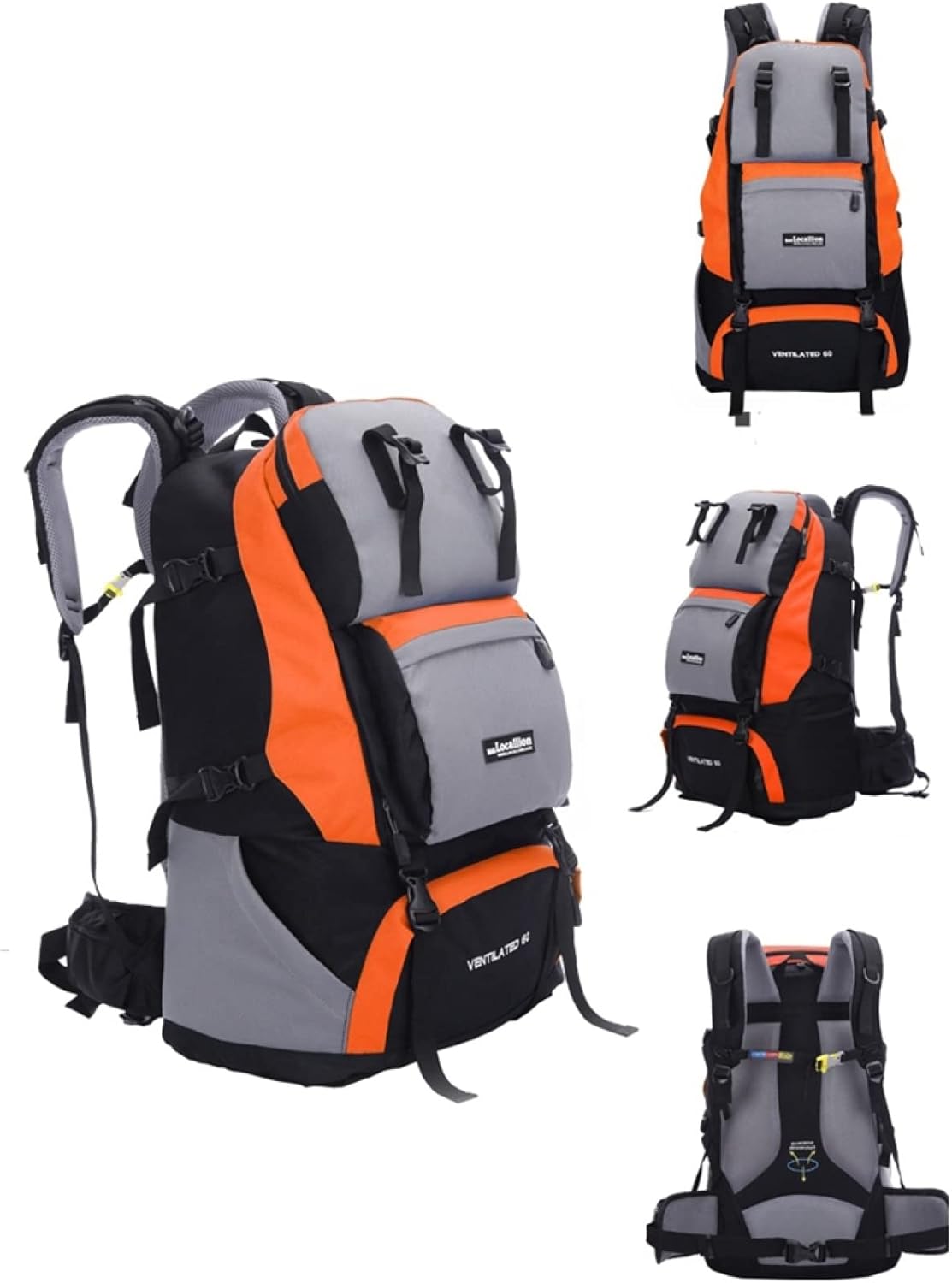山登り御徒面子 60L 山登り背嚢 大電気容量 背嚢 雨合羽 背嚢 うしろ側容器に並べる 通気性 超軽さ 納める性 多役立つこと 男女兼用 旅する 防災 難民キャンプ 山歩き アウトドア