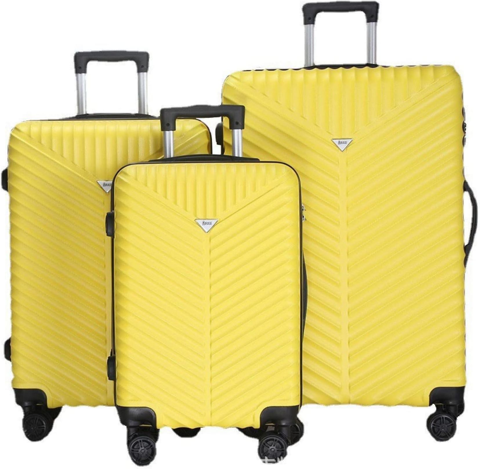 スーツケース キャリーケース 65L キャリーバッグ ファスナー式 超軽量 大型 耐衝撃 静音 ダブルキャスター 360度回転 旅行 ビジネス 出張 イエロー 大容量 耐衝撃 隠しフック機能 静音｜GOTO funny 店