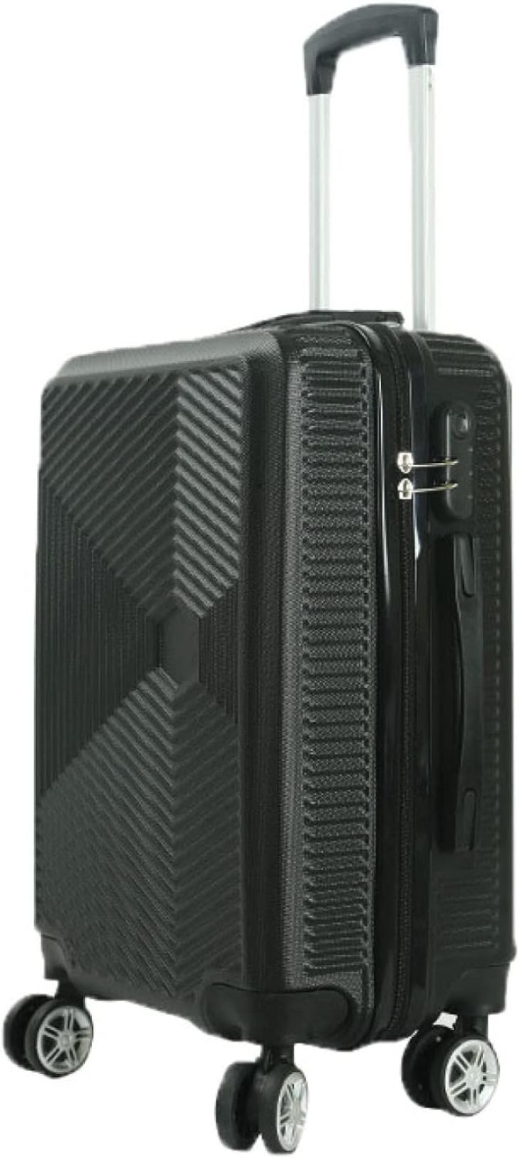 スーツケース キャリーケース 60L キャリーバッグ ファスナー式 超軽量 大型 耐衝撃 静音 ダブルキャスター 360度回転 旅行 ビジネス 出張 ブラック 大容量 耐衝撃 隠しフック機能 静音|GOTO funny 店