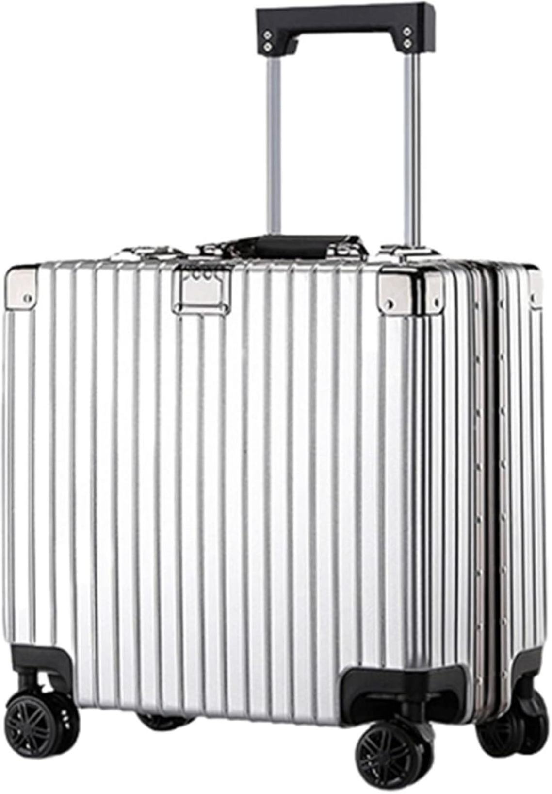スーツケース 機内持ち込み 30L キャリーバッグ TSAロック搭載 アルミフレーム 超軽量 小型 耐衝撃 静音 ダブルキャスター 360度回転 旅行 出張 シルバー ビジネス キャリーケース キャリ｜GOTO funny 店