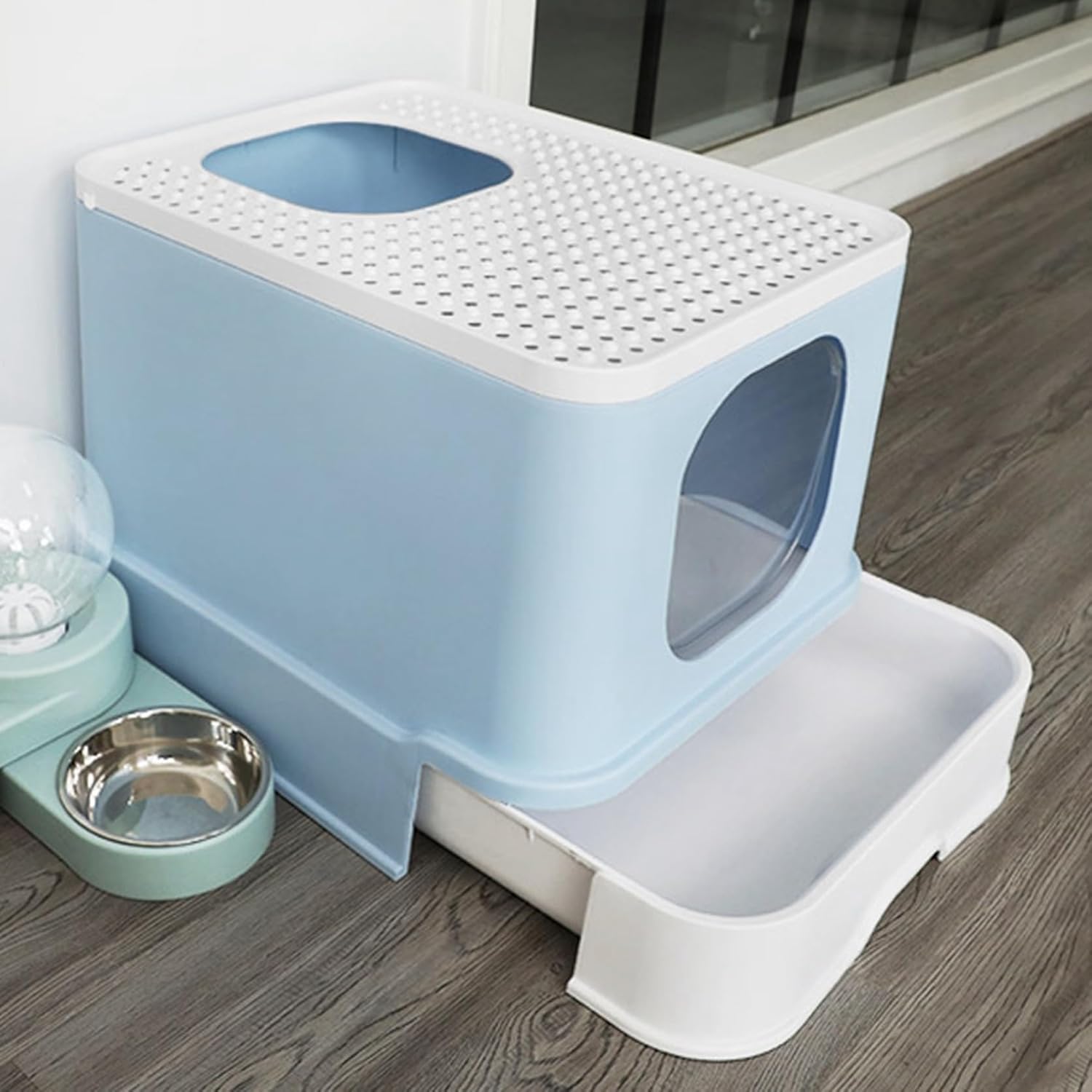 密閉式 猫用室内用便器本体 抽き出し式44*53.5*37.5糎 子ネコ 小型 猫室内用便器 今めかしい 丸洗い能力のある 掃き出すし分かりやすい 猫用 室内用便器 砂飛び散り押しとどめる 軽さ 大型猫 たわい無い猫 好いたらしい 猫室内用便器 猫の