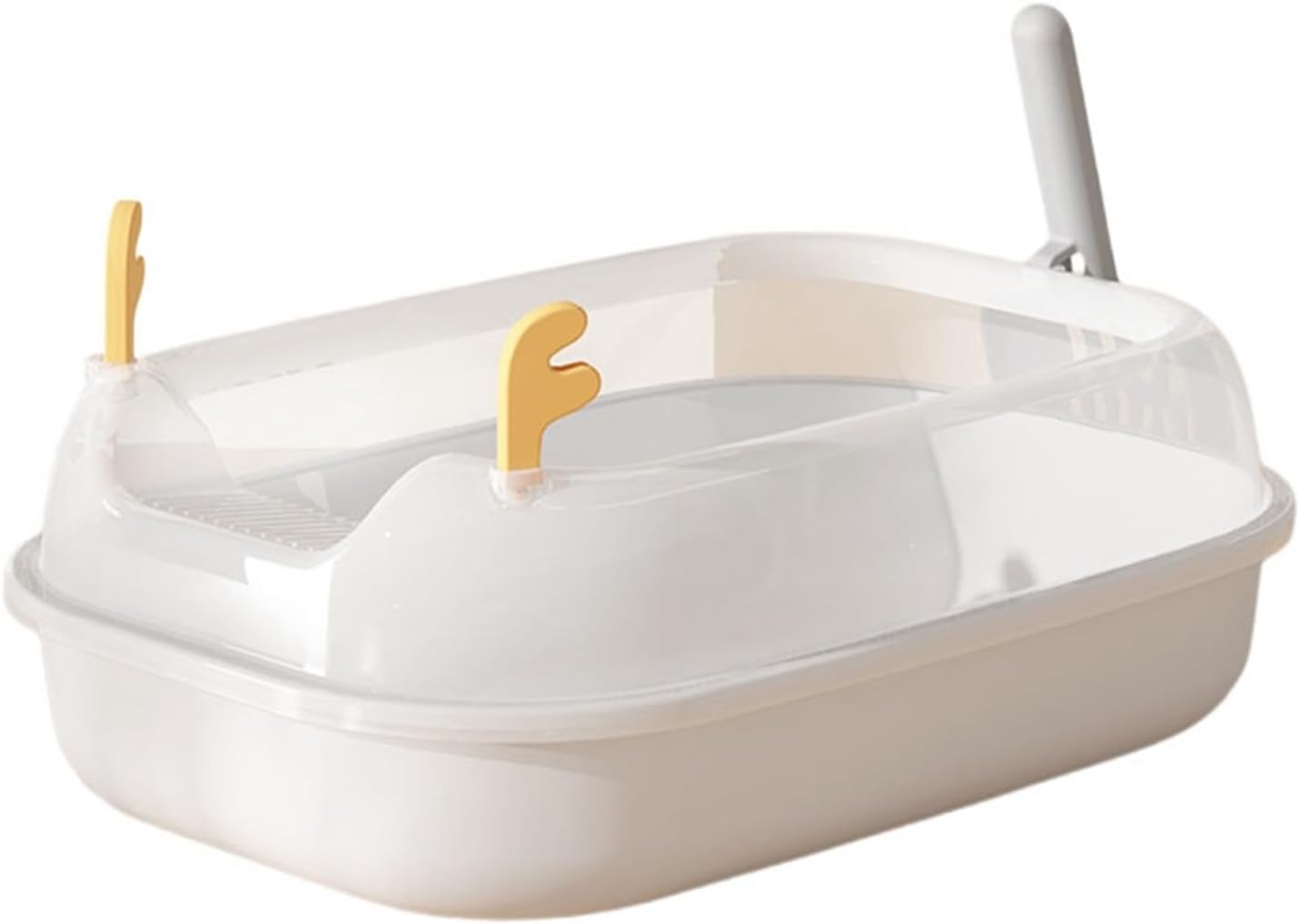 半密閉式 猫室内用便器 子ネコ 小型 35.5*50.5*17糎 矩形 今めかしい 猫用 室内用便器 好いたらしい 猫室内用便器 猫室内用便器 取り合わせ 掃き出すし分かりやすい 砂飛び散り押しとどめる 軽さ たわい無い猫 キャットトイレ 猫の