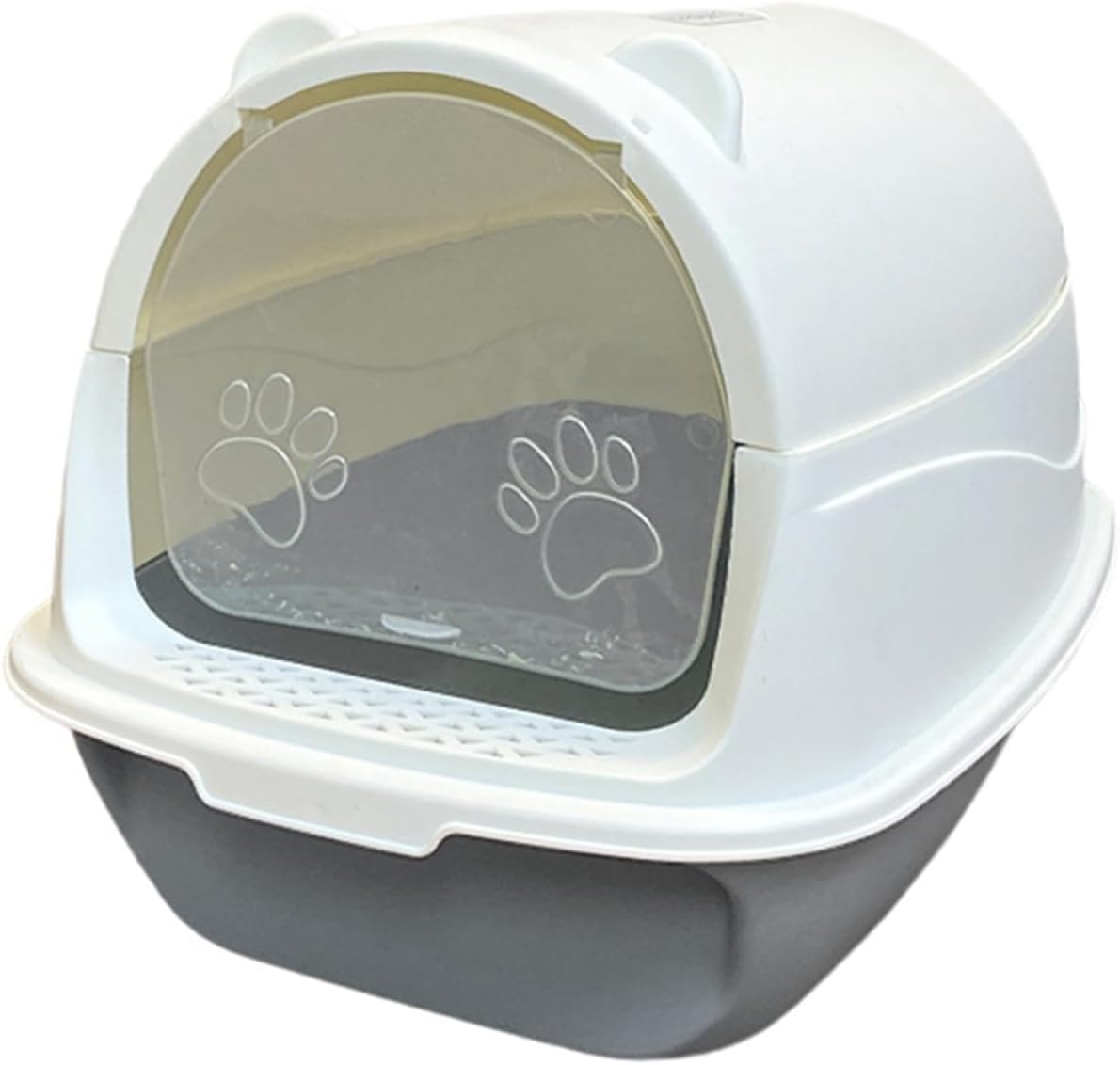 猫用トイレボックス 飛び散り防止 猫用トイレ ハイサイド 半密閉型ベッドパン 猫用サンドボックス コンテナ あらゆる種類の猫用トイレ用38*51.8*36.8cmグレー|GOTO funny 店