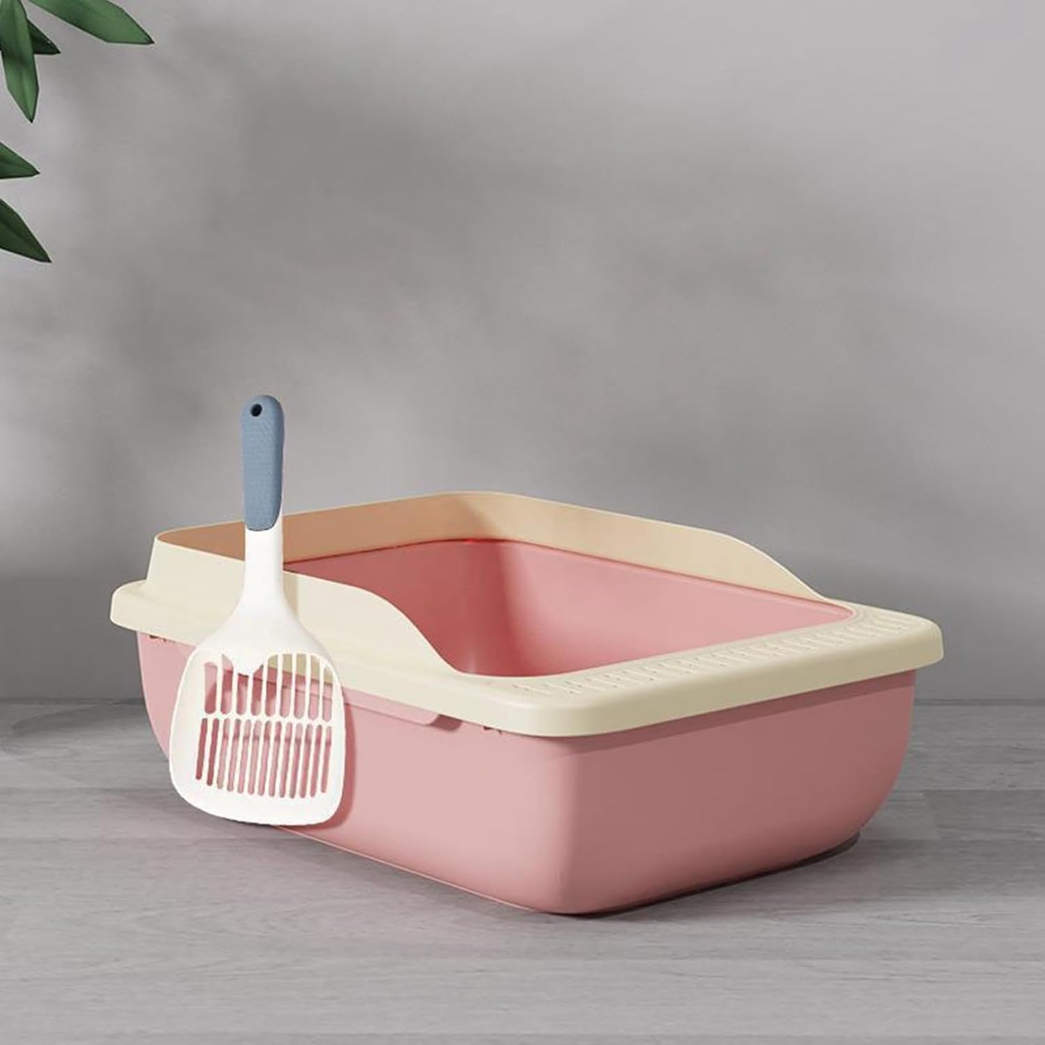 猫室内用便器ボックス席 猫用室内用便器本体 29.3*39.4*15珊 半密閉型 開けはなし手合い 二分の一取りまかなう シャヴェル付き添い人 大層らしい猫 大層らしい室内用便器 飛び散り押しとどめる取りまかなう付き添い人 洗い分かりやすい さくら色