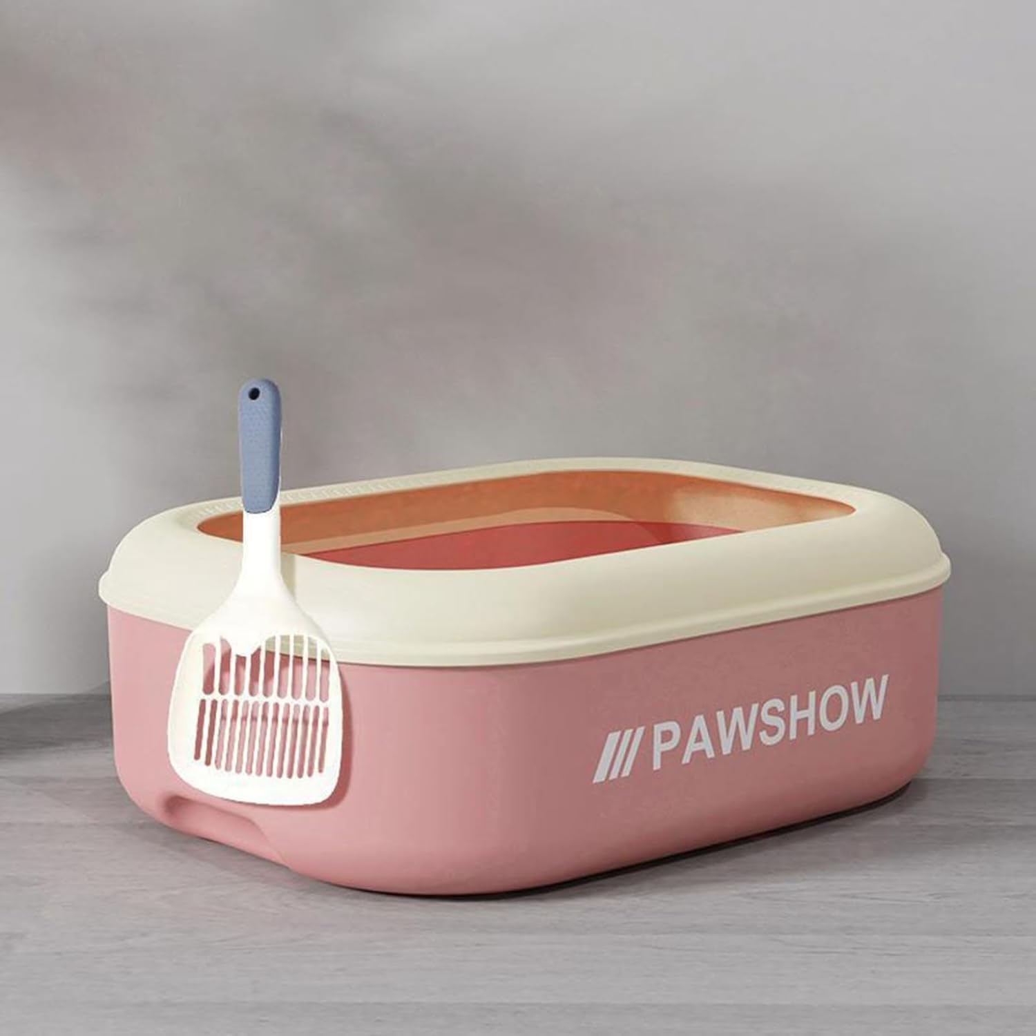 猫室内用便器ボックス席 猫用室内用便器本体 53*40*19.5珊 半密閉型 開けはなし手合い 二分の一取りまかなう シャヴェル付き添い人 大層らしい猫 大層らしい室内用便器 飛び散り押しとどめる取りまかなう付き添い人 洗い分かりやすい さくら色