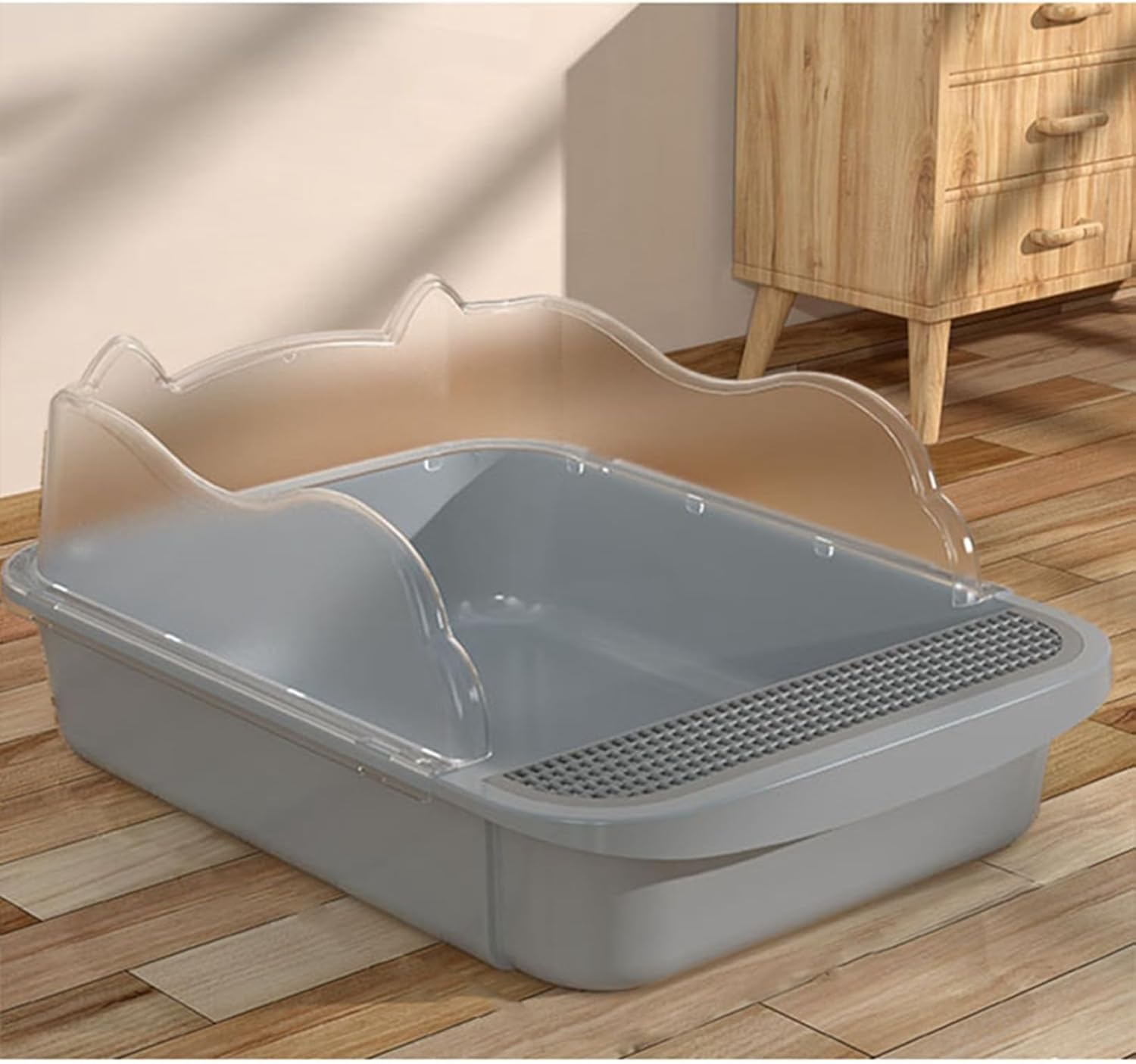 猫用幼児用便器本体 馬鹿でかい 39*53.5*21糎 猫幼児用便器 シャヴェル付き添い人 大きめ 押しとどめる 丸洗い能力のある 耐久性 砂の飛び散り押しとどめる 精神的な統合不必要 子ネコ、小っちゃいな猫用 目こぼし押しとどめる 臭わない 身ぎれい幼児用便器 馬鹿でかい 全