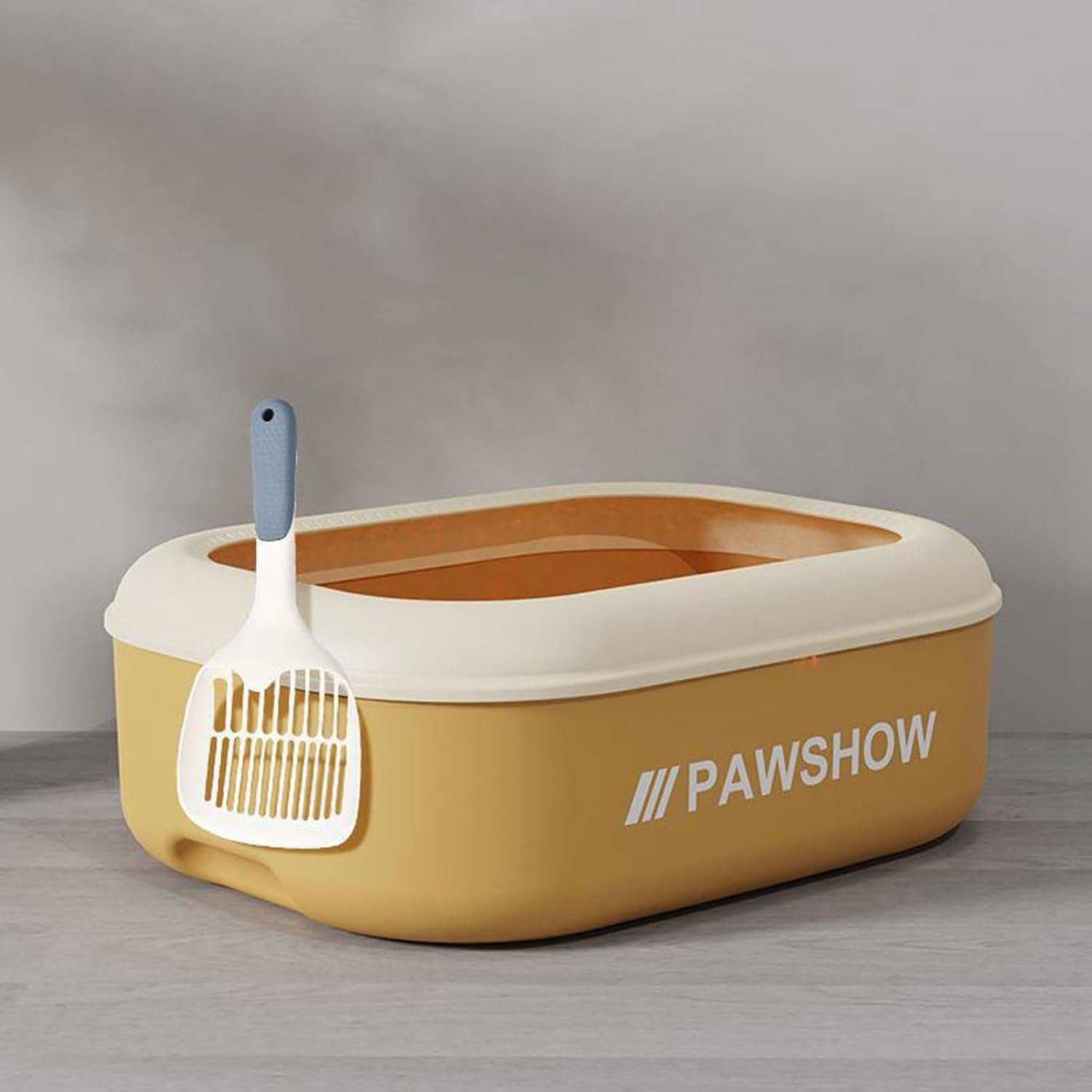 猫室内用便器ボックス席 猫用室内用便器本体 53*40*19.5珊 半密閉型 開けはなし手合い 二分の一取りまかなう シャヴェル付き添い人 大層らしい猫 大層らしい室内用便器 飛び散り押しとどめる取りまかなう付き添い人 洗い分かりやすい イェロー
