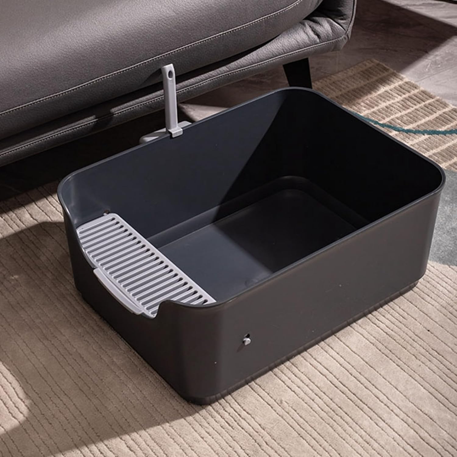 猫用室内用便器本体 大層らしい 猫室内用便器 37*50*20珊 シャヴェル付き添い人 大きめ 押しとどめる 丸洗い能力のある 耐久性 砂の飛び散り押しとどめる 子ネコ、小っちゃいな猫用 手抜かり押しとどめる 臭わない 小ぎれい室内用便器 大層らしい 全年歯猫用 鈍色
