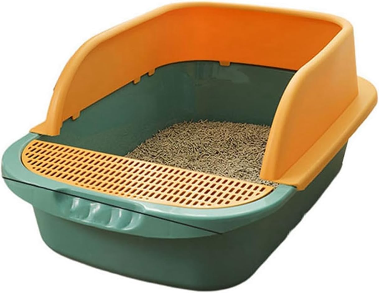 猫用室内用便器 本体 猫室内用便器 30*45*18珊 ボックス席型 半密閉型 猫室内用便器 シャヴェル付き添い人 砂落とし 隠す 小ぎれい 据え付ける飾り気の無い 学生寄宿舎型 密閉式ABS原料品 45珊緑- シャヴェル