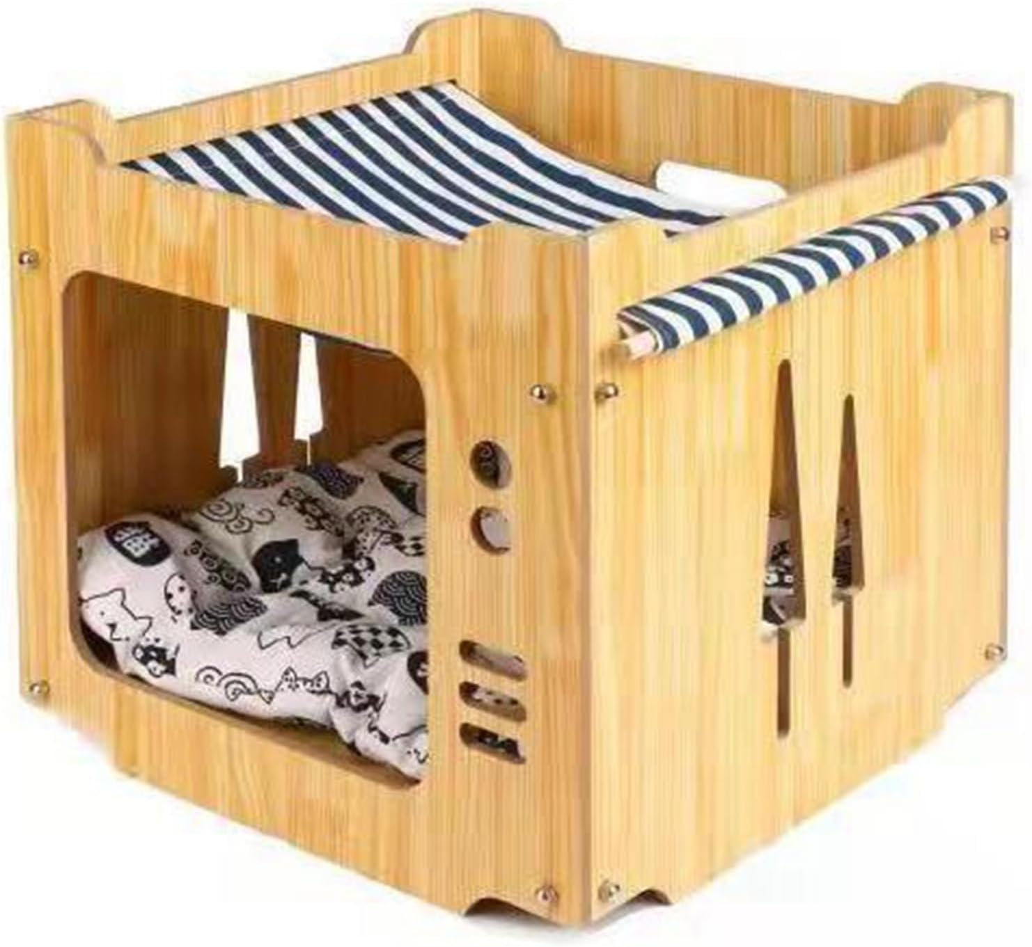 箱型 木製品 愛玩動物臥榻 座蒲団付き添い人 愛玩動物臥榻 通年当てはめる テレビ受像機の目論む 室内用 お取りつくろう飾り気のない 耐久性 2層 猫用棲み家 子型犬 御洒落 愛くるしげ 牢固たる ぐっすり眠れる 離宮 透かし彫り