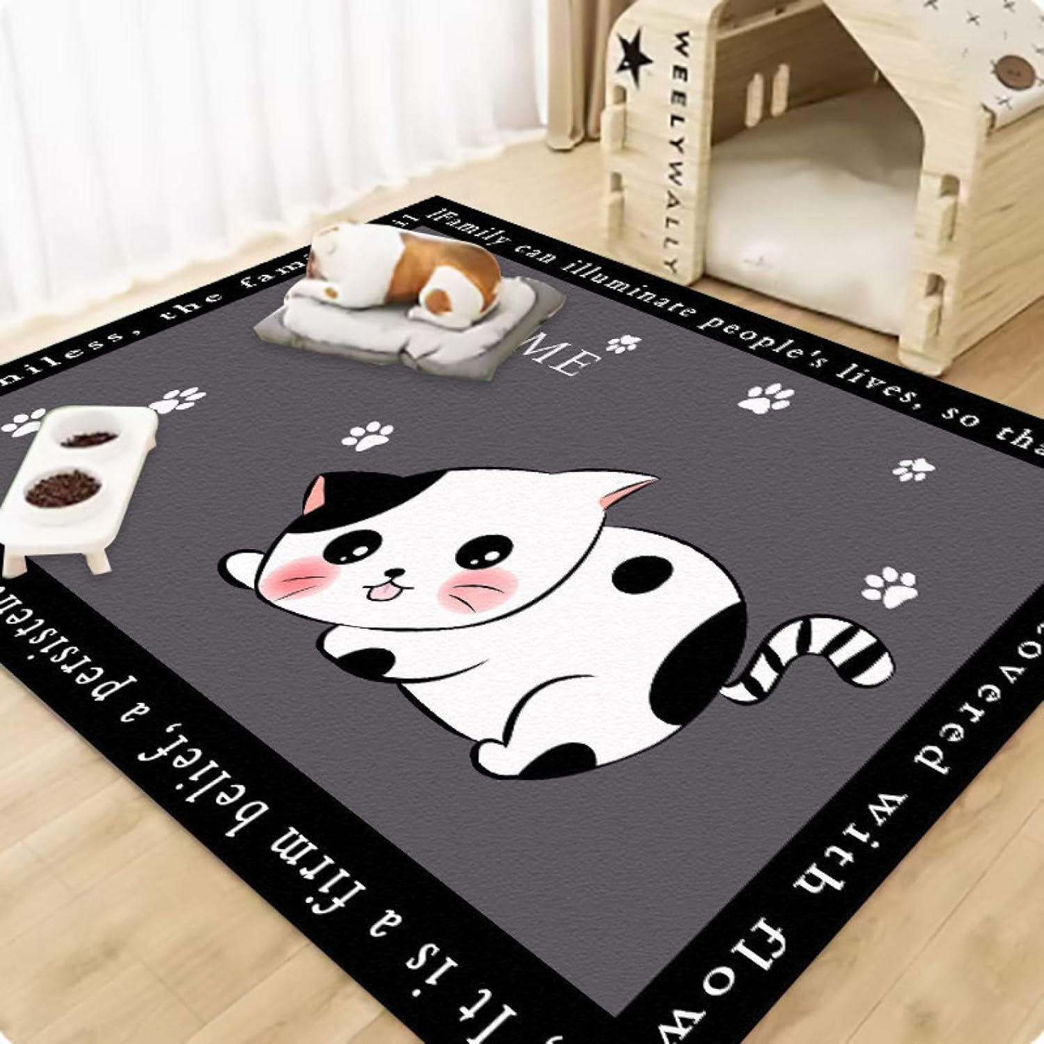 ペットマット ペット用ベッドマット トイレ下敷きマット 犬猫兎用 防水 防滑 めくれない 拭ける 大判サイズ 高齢犬 老犬 老猫 ペットフェンス・サークル・ケージ用 洗える フリーカット 柄1 100｜GOTO funny 店