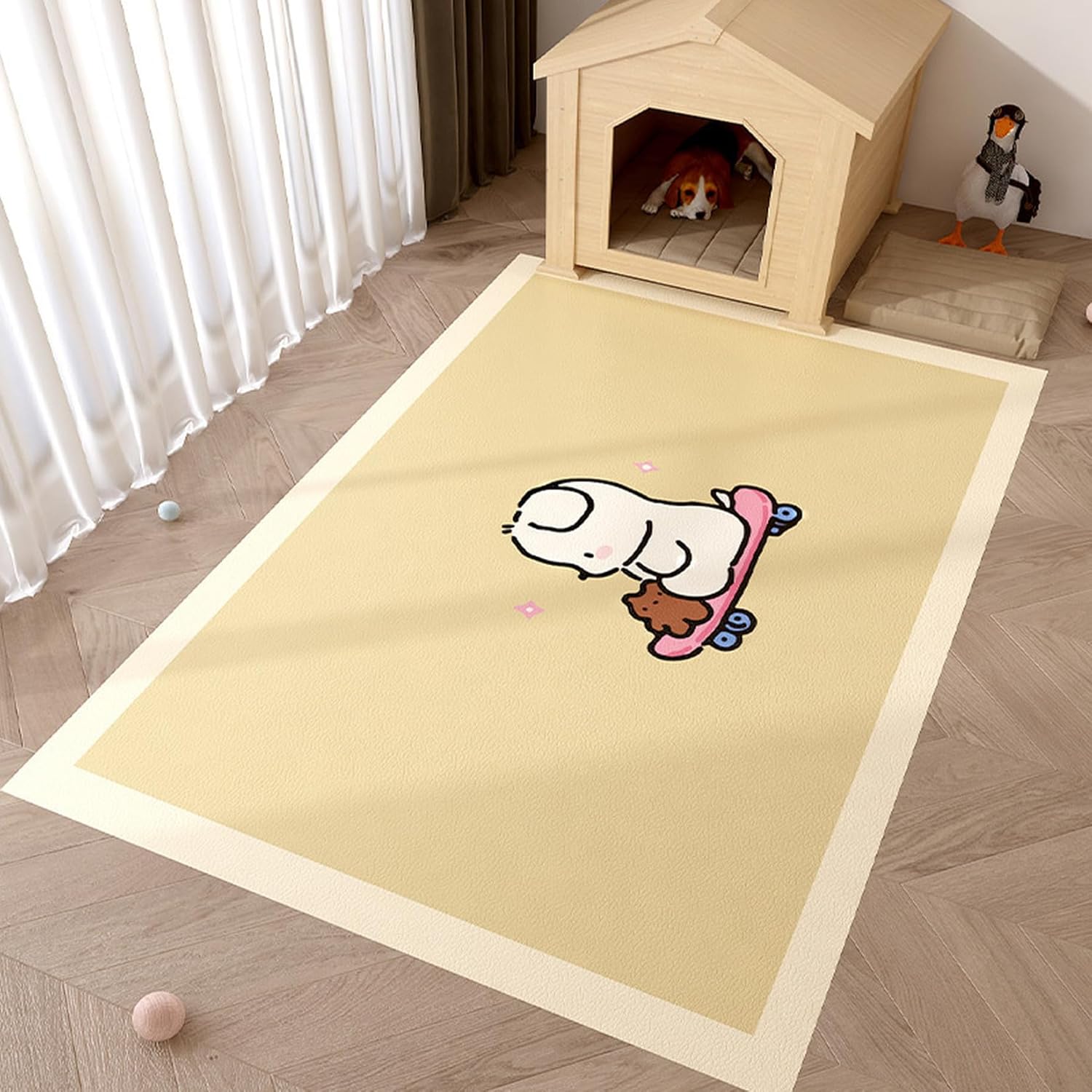 ペットマット PVC 防水 防汚 拭ける 可愛い柄 カーペット PUレザー 犬 猫用 フローリング フロアマット 速乾 介護 洗える 防滑 傷防止 小型・中型・大型犬用 ペットフェンス・サークル・ケー｜GOTO funny 店