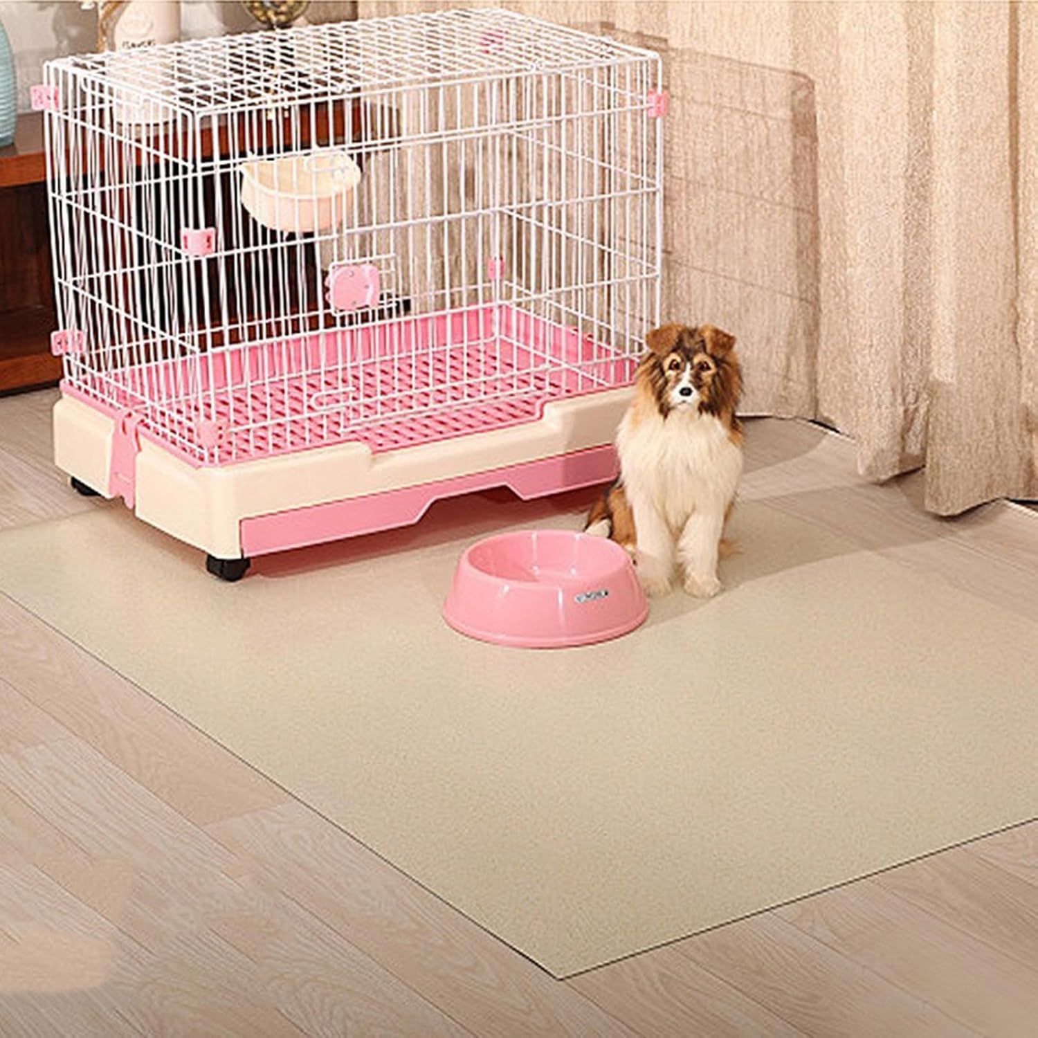 ペット用トイレ下敷きマット pvc フローリングカーペット 洗える ペットマット 犬 猫 噛む予防 床暖房対応 大判 フリーカット 小型・中型・大型犬用 ペットフェンス・サークル・ケージ用 DIY可能｜GOTO funny 店 15,748円