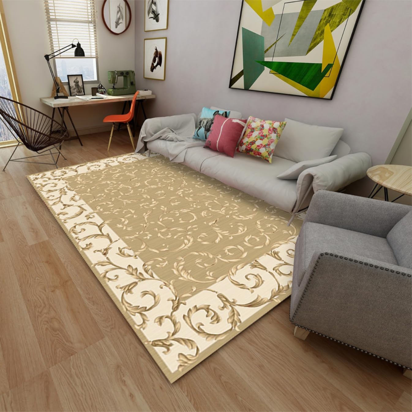 楽天市場】レコード柄 センターラグ デザインラグ 絨毯 カーペット