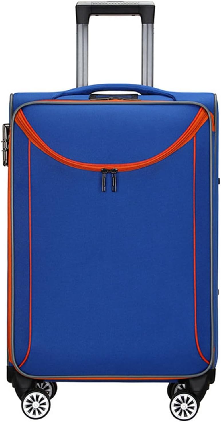 ソフトキャリーケース オックスフォード布 ブルー おしゃれ ビジネス ソフトタイプ 大容量 （105L/託送必要） 収納便利 ファスナー式 鍵付き 盗難防止 ソフトキャリーケース 静音 ダブルキャスタ