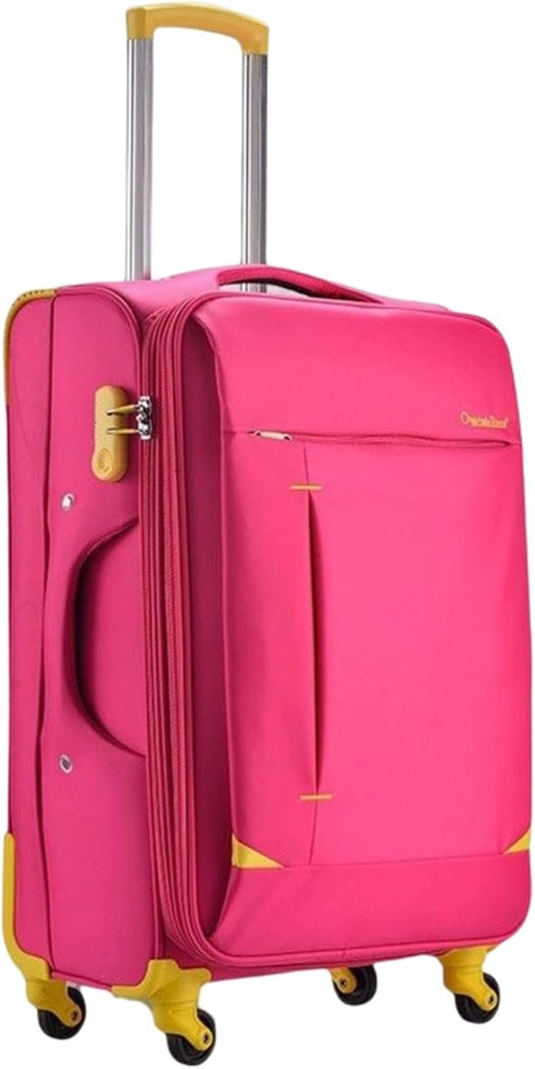 トロリーバッグ 2way キャスターバッグ (40L/機内持込) ソフトキャリーケース 多段階キャリーバー 大容量 4輪 撥水加工 ファスナー式 鍵付き ショッピングカート メンズ レディース ピンク|GOTO funny 店