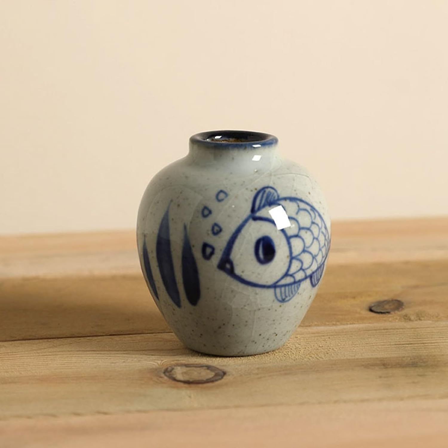 花瓶 陶器 水栽培 造花 ドライフラワー 生け花 一輪挿し フラワーベース インテリア 和風 レストラン 玄関 民宿 リビング 小さめ 高さ7*幅6*口径2.5cm かびん 飾り瓶 プレゼント