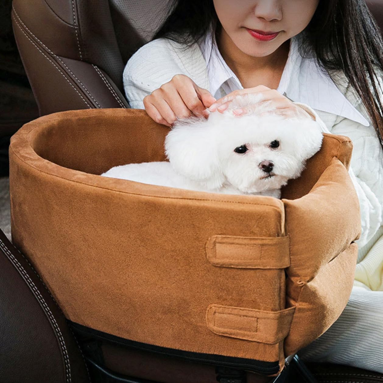 犬 ドライブベッド ドライブボックス 犬用 アウトドア 設計 カーシート ペット お出かけ 車用ペットシート 座席シート アームレスト かわいい おしゃれ 小型犬 ペット用ドライブベッド 猫・犬用 4|GOTO funny 店