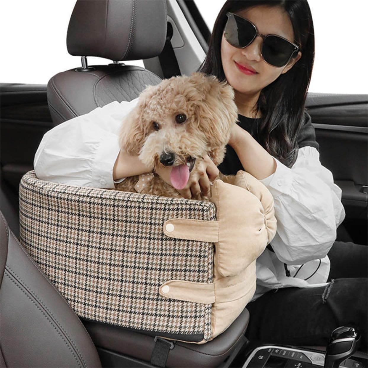 犬 ブラウン ドライブボックス ペット用 ドライブボックス 超小型犬 小型犬 車用ペットシート 座席シート ペット用品 ドライブベッド 水洗い可能 滑り止め 組立簡単 旅行 ペットキャリー 犬猫用 夏|GOTO funny 店