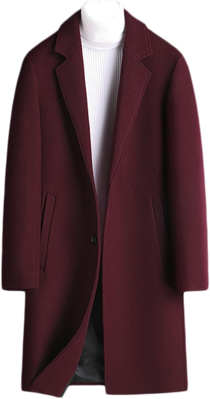 メンズ ラシャコート ロングコート メンズ 秋 冬服 無地 長袖 コート メンズ 防寒服 アウター テーラード ビジネス 通勤 事務服 冬 細身 スリム ロングコート メンズ 防寒 ジャケット 紳士服