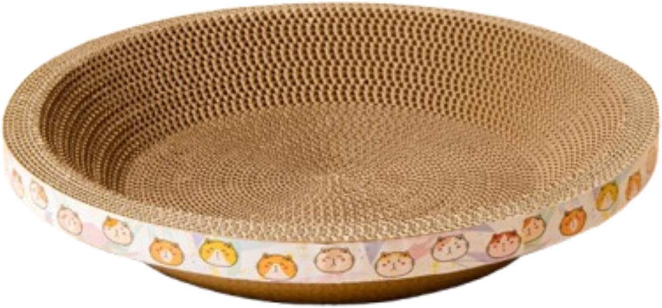 丸型猫用爪とぎベッド、猫の巣、室内猫用、波形爪とぎボード、家具プロテクター用猫ラウンジベッド 大きい