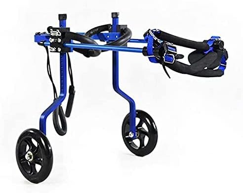 調節可能な犬用車椅子、障害のある小型犬のための後ろ足リハビリテーション 2輪犬用車椅子カートキット 自由に調整可能 後ろ足リハビリ用ペット用車椅子|GOTO funny 店