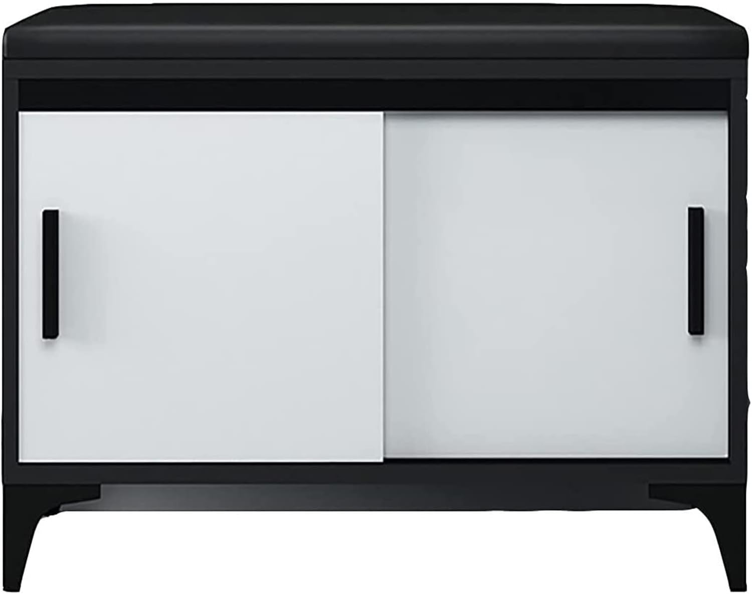 玄関靴ベンチ 収納ベンチ ベッドエンドベンチ 靴スツール 引き戸付き 一体型家庭用靴収納キャビネット 幅35cmのデザイン 収納オーガナイザー リビングルーム ベッドルーム (色)