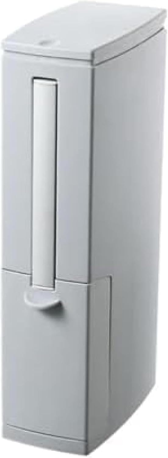 ゴミ箱 ふた付き 4L ダストボックス 角型 プッシュ式 ごみ箱 スリム おしゃれ 音無し 抗菌 消臭 密閉 トイレ 浴室 グレー プラスチック|GOTO funny 店