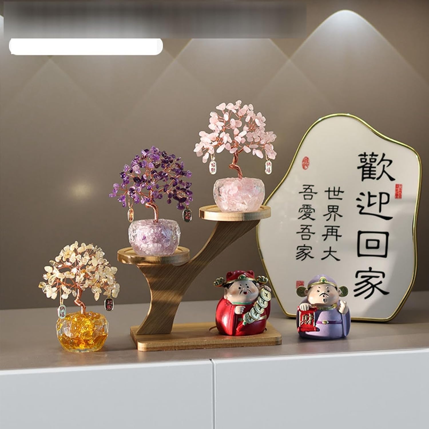 財福の樹 クリスタルツリー 招財樹 風水グッズ 金のなる木 かわいい クリスタル 可愛い 玄関飾り エネルギー 縁起物 癒し 恋愛運up 浄化 インテリア 母の日 彼女 クリスマスプレゼント バレンタ｜GOTO funny 店