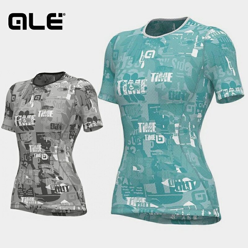ALE(アレ)スポーツインナーシャツ 夏 レディース 半袖 [ベースレイヤー] 超軽量 Tシャツ インナーウェア スポーツウェア 自転車 ロードバイク (BREAK W BASELAYER)