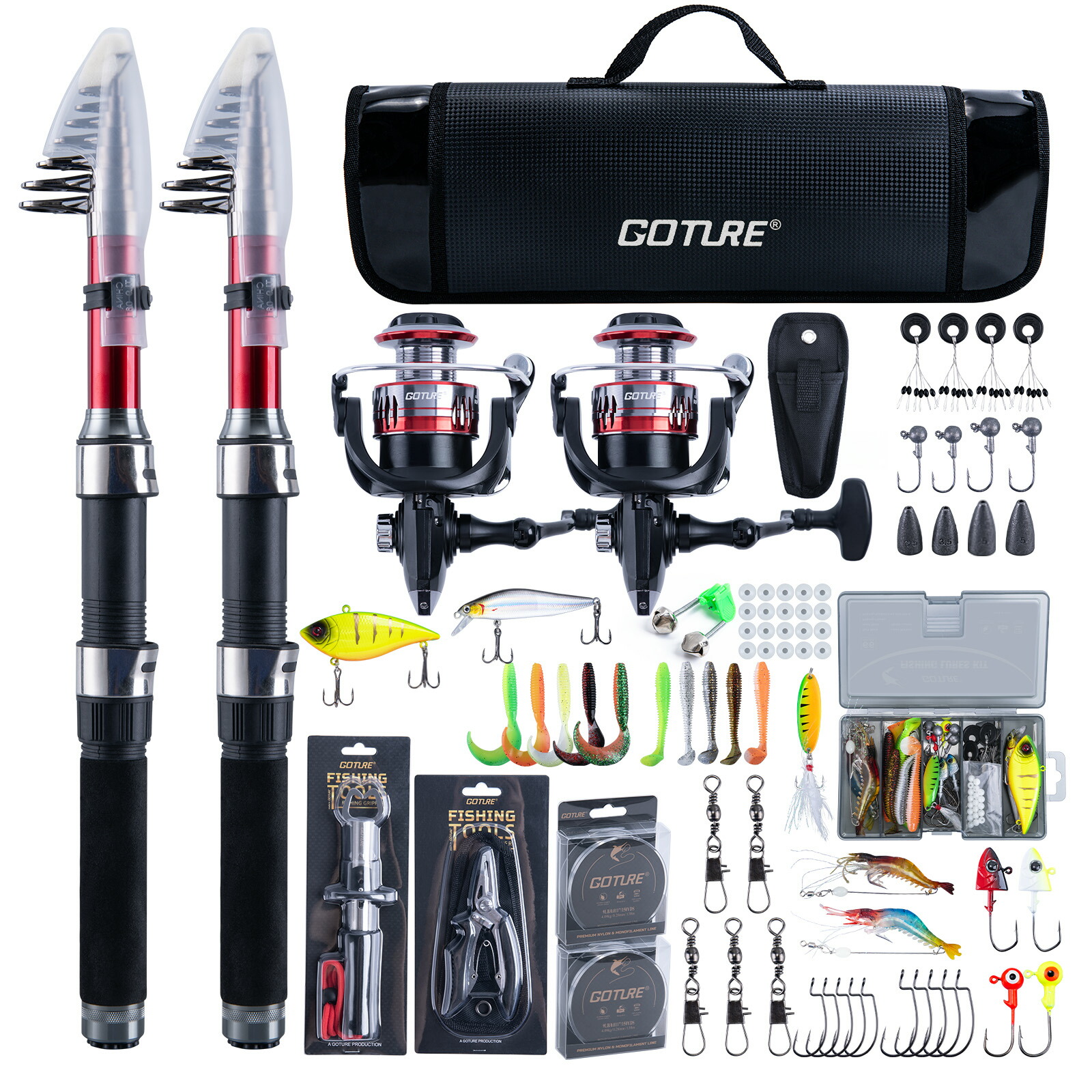 楽天市場】Goture 釣りセット 釣り竿 1.8M/2.1M/2.4M/2.7M 炭素伸縮