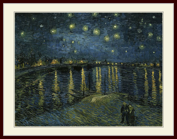 ゴッホ・「ローヌ河の星月夜」