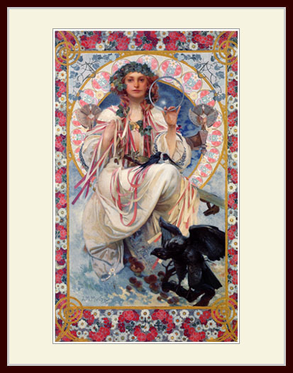 楽天市場】ミュシャ・「百合の聖母」 : グーピルギャラリー