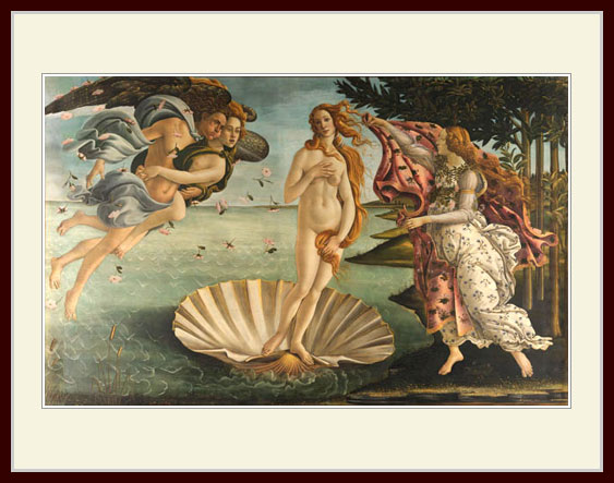 楽天市場】ボッティチェリ「ヴィーナス誕生」 4号サイズ 立体複製名画