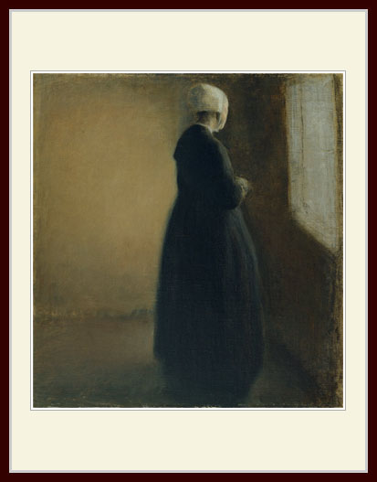 ヴィルヘルム ハンマースホイ（ハマスホイ）・「An old woman standing」