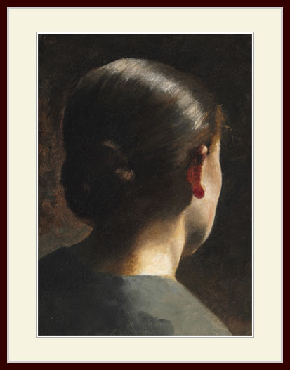 ヴィルヘルム ハンマースホイ（ハマスホイ）・「Portrait of the artist's sister Anna」