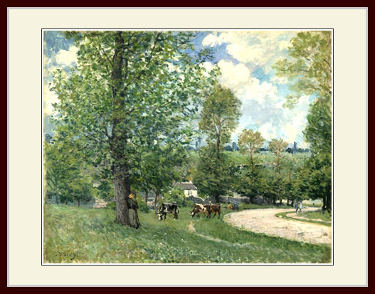 シスレー・「Cow Pasture near Louveciennes」