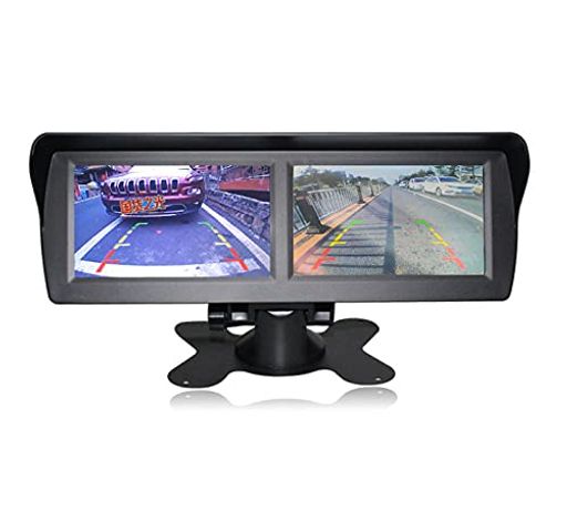 OBEST 4.3インチ ツインモニター 4系統 映像入力 自動切替え 2画面 オンダッシュモニター サブモニター バックカメラ カスタム 12V/24V|Gourdスポーツ店