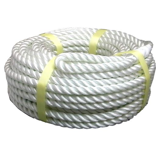 まつうら実業轆轤用ナイロン索条3打ち8mmx200m両端目玉工業NR-3STRAND-8-200